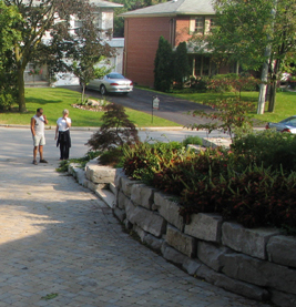 Angelo receives raves of compliments from client with this beautiful custom retaining garden wall